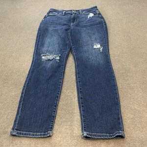 Judy Blue Jeans Womens 11/30 Denim High Rise Boyfriend Fit Distressed JB82328MD